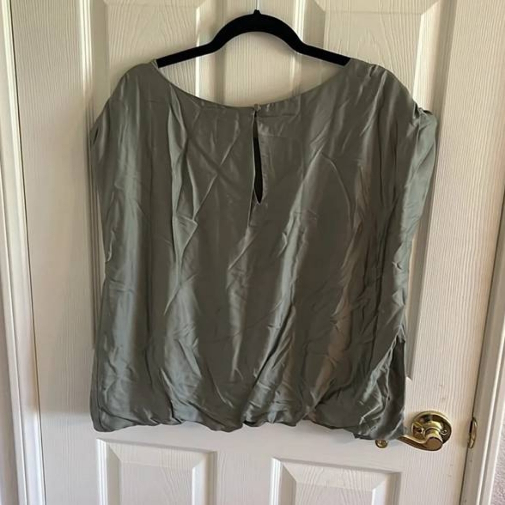 Boatneck Silky Mint Green Blouse